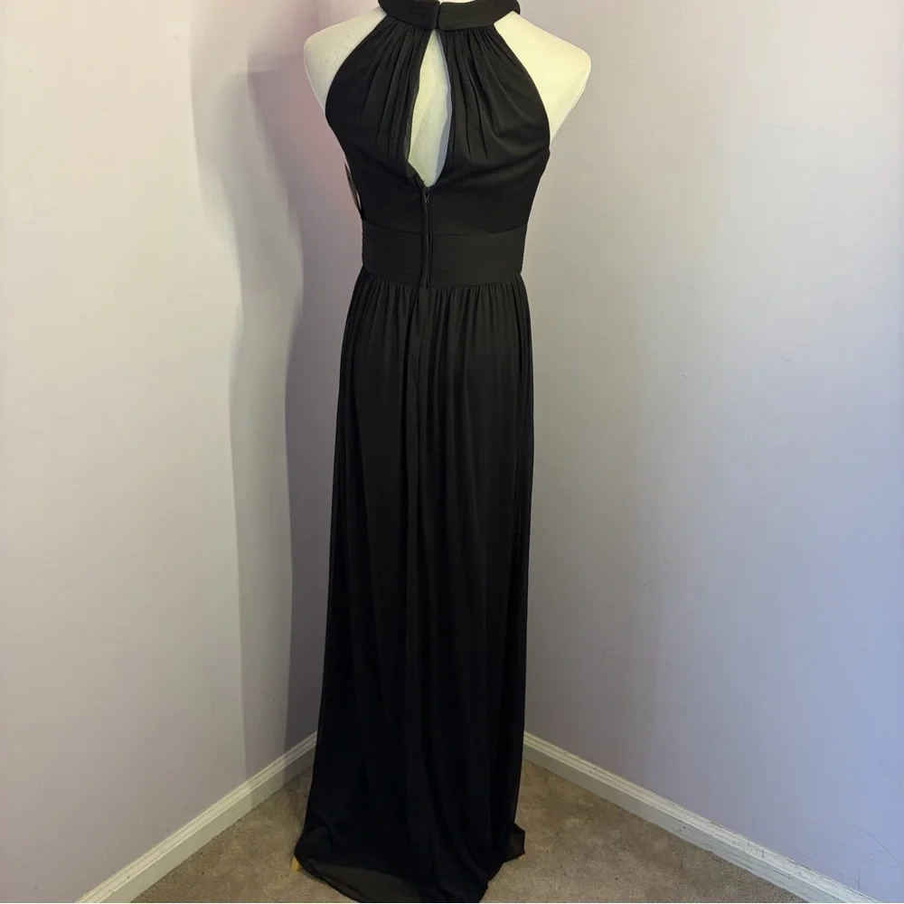 David’s Bridal Long Chiffon Crisscross Dress, NWT, Size 4 - Picture 4 of 11